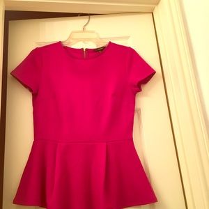 Forever 21 Fuchsia Peplum Top